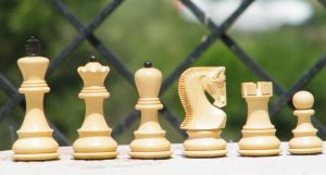 K007 Russian Zebra Wooden Chess Pieces