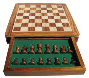 KMS12 Square Magnetic Wooden Chess Board