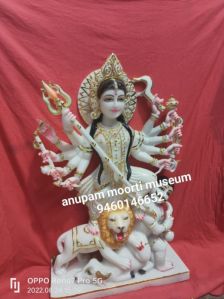 Marble Mahishasura Mardini Statue