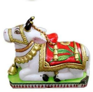 Marble Nandi Statue