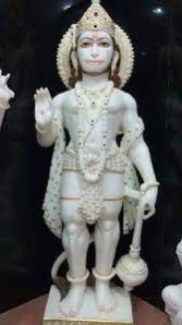 White Marble Hanuman Statue