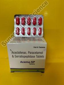 Aceclofenac Paracetamol serratiopeptidase Tablets