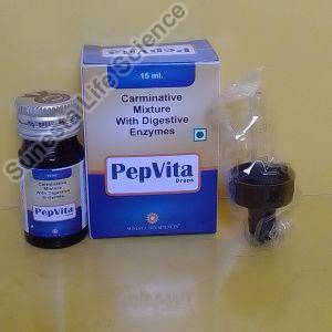 Caminative mixture with digestive enzymes PEPVITA DROPS