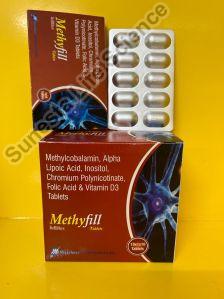 Methylcobalmine alpha lipioic acid inositol chromium folic acid vitamin d3 tablets