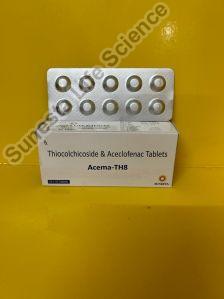 Thiocolchicoside 8mg Aceclofenac100 mg tablets