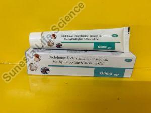 Diclofenac diethylamine linsed oil, methyl salicylate & Menthol  OLIMA GEL