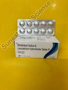Montelukast 10mg &Levocetrizine dihydrochloeide 5mg tabletsMLET Tablets