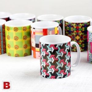 Printed ceramic mug