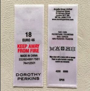 printed garment labels