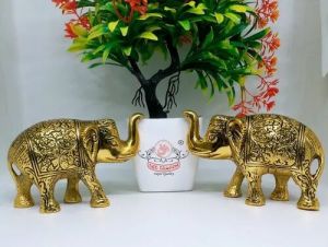 Gold Plated Elephant Statue