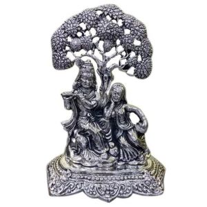 Metal Radha Krishna Statue