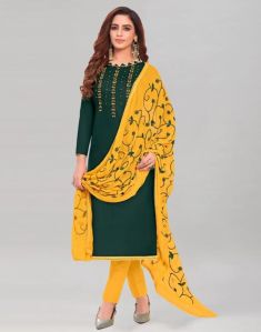 Cotton Handwork Unstitched Salwar Suit