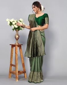 Green Kanjivaram Saree