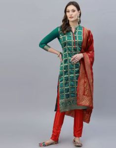 Jacquard Silk Unstitched Salwar Suit