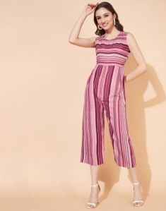 Pink Striped Jumpsuit