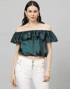 Plain Satin Silk Tops