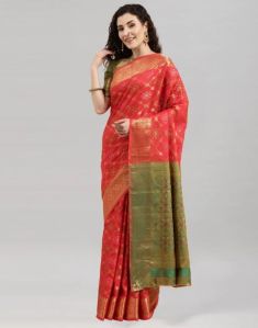 Poly Silk Banarasi Jacquard Saree