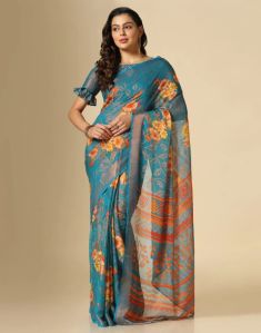 Rama Green Brasso Saree