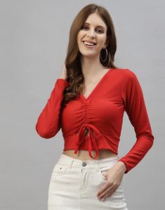 Red Cutout Top