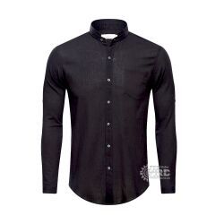 Black Plain Long Sleeve Shirt