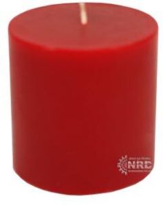 Plain Red Wax Pillar Candle