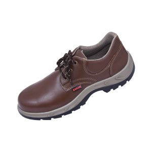 Executive Sporty Lace-up Brown Leather Safety Shoes