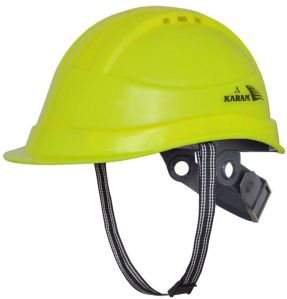 Safety Helmet with Protective Peak with Slider Type Adjustment and Ventilators