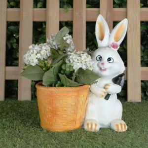 Bunny with Basket Planter