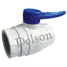 PVC Solid Ball Valve Long Handle MS Plate 2