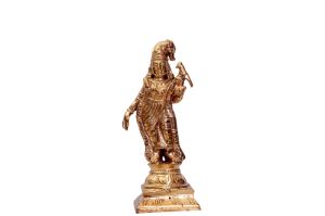5 Inch Bronze Panchaloha Andal Statue