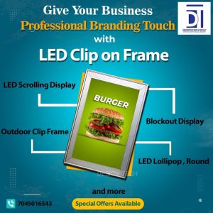 clip on led frame signage