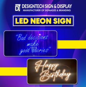 Neon Light Sign Board