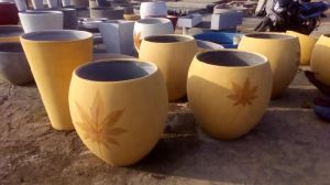 cement round Planters