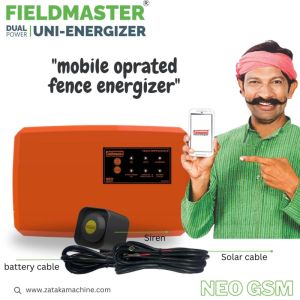 fieldmaster mobile operated electric solar zatka machine