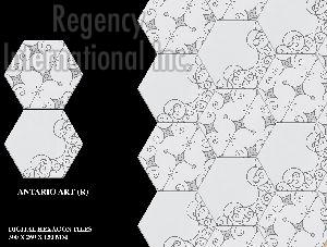 300x260x150 mm Digital Hexagon Floor Tiles