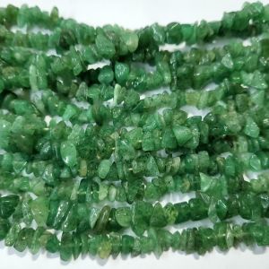 36 Inch Green Aventurine Stone chips Beads