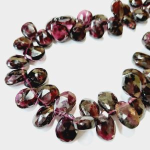 Natural Garnet Faceted Briolette semi precious stone Beads