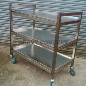 Stainless Steel Serving Trolley