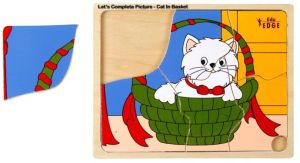 LET'S COMPLETE PICTURE - BASKET CAT Educational puzzle Toys