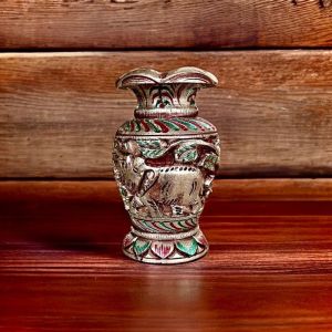 Hand Carved Wooden Flower Vase