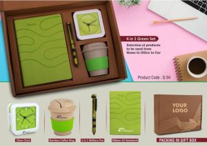 4 in 1 Green Corporate Gift Set