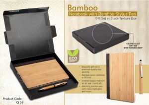 Bamboo Notebook with Bamboo Stylus Pen