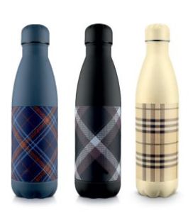 Check Print Stainless Steel Water Bottle