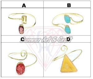 Gold Plated Stylish Antique Shape And Color Bangle Bracelet