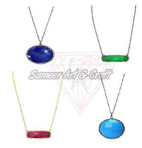 women gemstone necklaces