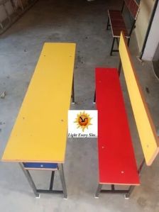 School Wooden Desk Bench
