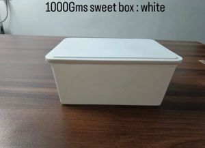 1000 Gm White Plastic Sweet Box