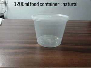 1200 ml Transparent Reusable Plastic Food Container