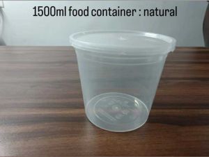 1500 ml Transparent Reusable Plastic Food Container