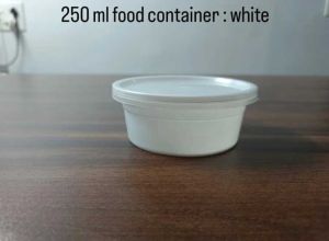 250 ml White Reusable Plastic Food Container